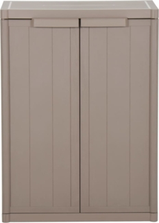 vidaXL Gartenschrank Braun 65x45x88 cm PP Holz-Optik 151239