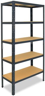 shelfplaza HOME 200x90x40 cm Schwerlastregal in anthrazit mit 5 Böden und 175 kg Traglast pro Boden