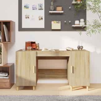 vidaXL Schreibtisch Sonoma-Eiche 140x50x75 cm Holzwerkstoff 812765