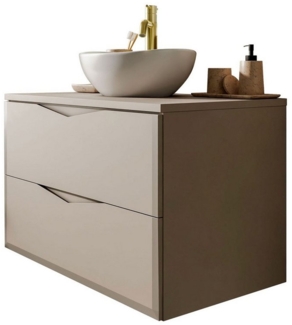 Lookway Badmöbel-Set MIRA I 60 cm mit Aufsatzwaschbecken und Soft-Close-Schublade, (Badezimmerschrank mit wählbarem, Becken und Armatur), mit Soft-Close-System