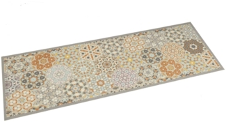 vidaXL Küchenteppich Waschbar Sechseck Pastell 45x150 cm Samt 4005629