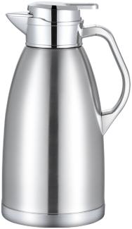 Thermoskanne 2,3L Isolierkanne Teekanne Thermosflasche Kaffeekanne Silber