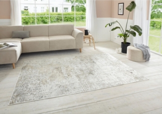 ELLE DECORATION Designteppich Chameis, rechteckig, Höhe: 4 mm, Viskose, Vintage Look, Seiden Optik, Wohnzimmer, Schlafzimmer, Teppich