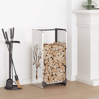 vidaXL Brennholzregal 40x30x80 cm Edelstahl 864229