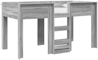 vidaXL Etagenbett für Kinder Graues Sonoma 100x200 cm Holzwerkstoff 3410504