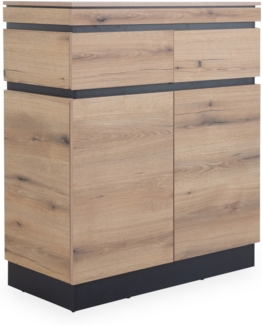 Schuhschrank Colditz / Corte , Holzwerkstoff , Holzfarben , 101 x 116 x 45 cm