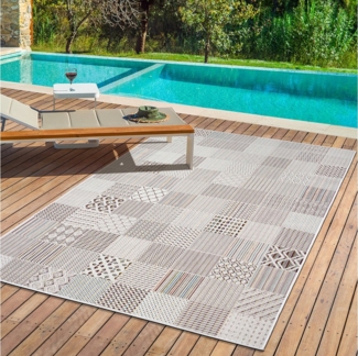 the carpet Teppich Lagos, rechteckig, Höhe: 1 mm, moderner robuster In und Outdoor Teppich