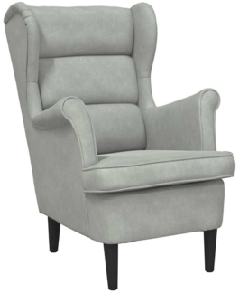 vidaXL Sessel Hellgrau 71 x 92 x 91 cm Samt 42012824