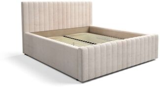 Home affaire Polsterbett MOIVRE wahlweise mit/ohne Bettkasten, Breite Liegefläche 160/180 cm, Stauraumbett, Doppelbet mit Kopfteil, ohne Matratze, 2 Breiten