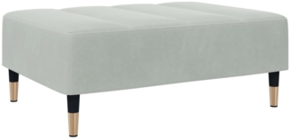 vidaXL Fußhocker Hellgrau 77x55x31 cm Samt 4007393