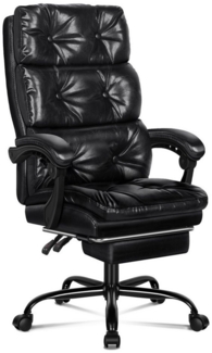 ALFORDSON Bürostuhl Ergonomischer Chefsessel - Höhenverstellbar und Komfortabel, Winkel von Rückenlehne zwischen 90°- 150°, schwarz