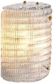 Casa Padrino Glas Wandleuchte 20 x 11 x H. 22 cm - Luxus Wohnzimmer Wandlampe