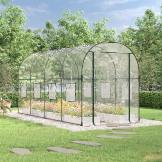 vidaXL Gewächshaus Transparent 160x400x190 cm PVC & Stahl 317247