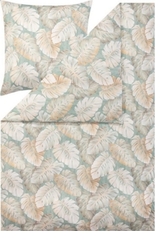 Estella Interlock Jersey Bettwäsche Rabea 6301-550 Tropenblatt 135x200