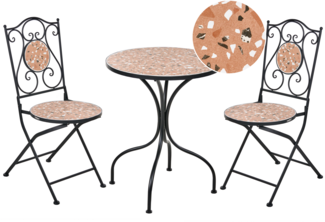 Bistro Set klappbar ADRANO Metall Schwarz