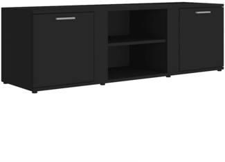 TV-Schrank Lowboard TV Schwarz 120 x 34 x 37 cm Holzwerkstoff