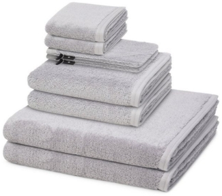 Vossen Vegan Life 8 tlg. Frottier-Set - 2 X Handtuch (50 X 100cm), 2 X Duschtuch (67 X 140cm), 2 X Gästetuch (40 X 60cm), 2 X Waschhandschuh (16 X 22cm) - 580 g/m2 - Shadow