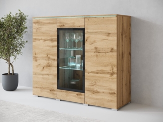 INOSIGN Highboard Vera, Highboard mit 4 Türen, 9 Fächern, verglasten Türen