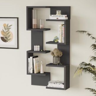 Wandregal Omn 2er Set 93 x 24 x 15 cm Anthrazit [en. casa]