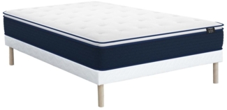 Vente-unique - Taschenfederkernmatratze-Bettgestell-Set - 140 x 190 cm - mit integriertem Topper - Stärke 24 cm - ALTIER von YSMÉE