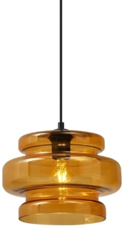 Qazqa Pendelleuchte Denise, ohne Leuchtmittel, E27, Orange, Retro, Glas, 1-flammig
