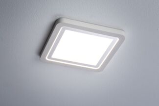 Paulmann Prem Einbauleuchten Set Panel Line IP44 eckig LED 1x11,5W 2700K 230V 210mm Weiß matt/Alu 6470