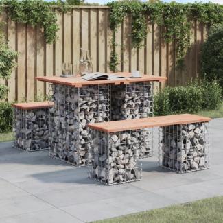 vidaXL Gartenbank aus Gabionen 100x70x72 cm Massivholz Douglasie 834363