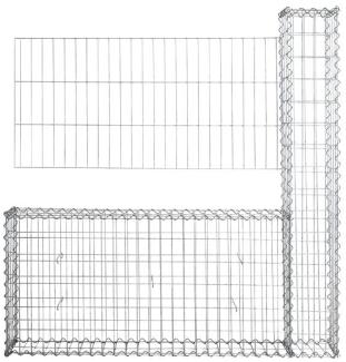 Gabionen Mauer Gartenzaun 140x150 cm Gabione Steinkorb Rankgitter Draht Gitter