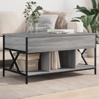 vidaXL Couchtisch Grau Sonoma 100x55x50 cm Holzwerkstoff und Metall 845339