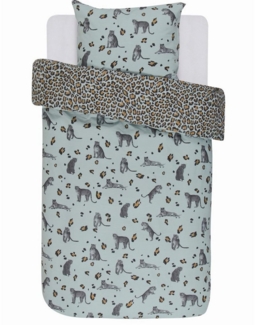 Essenza Bettwäsche Roar Blue, Renforcé, 2 teilig, Safari, Wildkatze, Raubkatze