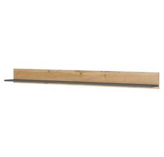 Lomadox Wandregal CRISP-61, in anthrazit mit Wotan Eiche, ca. 100/15/17 cm