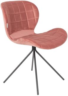 Stuhl - OMG velvet - Altrosa