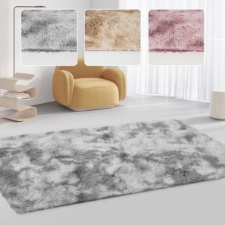 MULISOFT Langflor-Teppich Superweicher flauschiger moderner Schlafzimmerteppich, Fuzzy Teppiche, rechteckig, Höhe: 37 mm, B 160cm x L 230cm