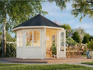 Palmako Gartenpavillon Veronica-2 67 m² Gartenpavillon aus Holz Gartenhütte Gartenlaube