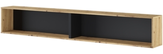MEBLINI Hängeschrank für Horizontal Schrankbett Bed Concept - Wandschrank mit Regalen - BC-30 - Artisan Eiche/Schwarz