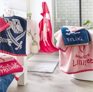 Dyckhoff Handtuch Set Pferdefreunde, Frottier (Set, 5-St), Komplette Sets: Handtücher, Duschtücher und passende Waschhandschuhe