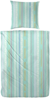 Westminster Bettwäsche Mikrofaser gestreift grün blau 135 x 200 cm