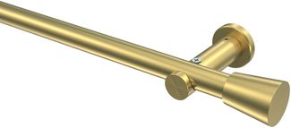 Gardinenstangen-Set Platon Sitra 100 cm, 1-läufig (ohne Ringe), 20 mm Ø Messing-Optik