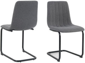 Stuhl Polyester Metall 43 x 87 x 53 cm Schwarz Grau