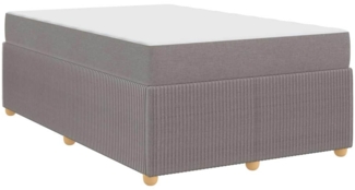 vidaXL Bettgestell mit Matratze mit Matratze Taupe 120 x 200 cm Stoff 3398383