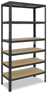shelfplaza Schwerlastregal HOME, 230x70x45cm anthrazit, 6 Böden, Kellerregal, Garagenregal, Steckregal