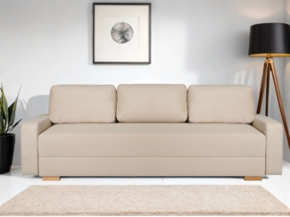 INOSIGN 3-Sitzer SHERIDIAN Schlafsofa mit Bettkasten, in Feincord & Velvet, mit Wellenunterfederung, moderne Bezüge, B/H/T 225/94/80