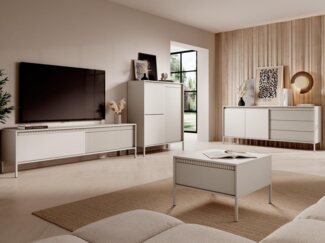 Compleo Wohnzimmer-Set JULO (2xKommode, TV- Schrank, Couchtisch) großes Wohnzimmer