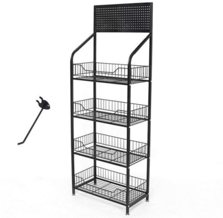 BAYLI Mehrzweckregal Ladenregale Einzelhandel - 140x50x27 cm Supermarktregale - Ladeneinric