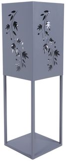 LED Solarleuchte, Dekosäule, Edelstahl, grau H 60 cm