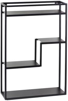 osoltus cube Wandregal schwarz Metall 40x13x60cm