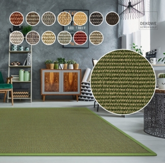 Dekowe Sisalteppich Mara S2 mit Bordüre, rechteckig, Höhe: 5 mm, Flachgewebe, Material: 100% Sisal, Wohnzimmer, Kundenliebling