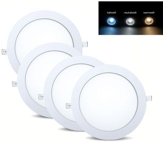 18w Slim LED Panel Einbauleuchte Deckeneinbau Panelleuchte Deckenlampe Rund Ø 225mm Neutralweiß