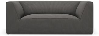 Micadoni 2-Sitzer Sofa Ruby | Bezug Dark Grey | Beinfarbe Black Plastic