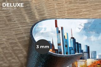 MuchoWow Platzset Bäume Frankfurt - Stadt - Skyline - Brücke, (6-St), Platzsets, Tischset, Abwaschbar, Tischsets, Platzdeckchen